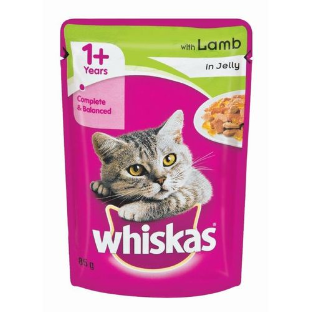 WHISKAS POUCH LAMB IN JELLY 85G
